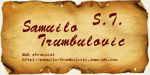 Samuilo Trumbulović vizit kartica
